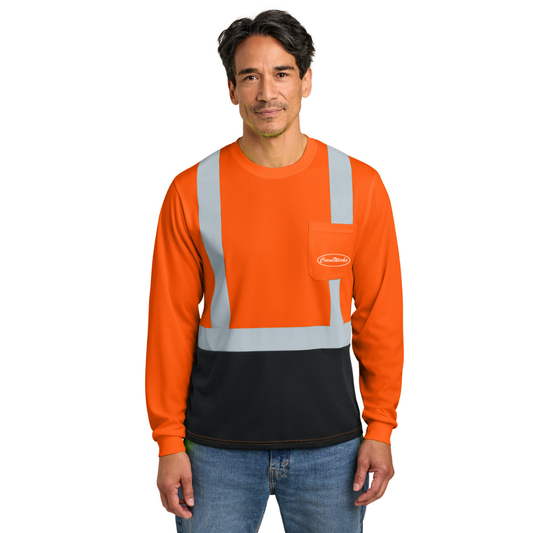 Long Sleeve Mesh Blocked Tee