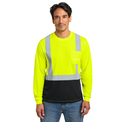 Long Sleeve Mesh Blocked Tee