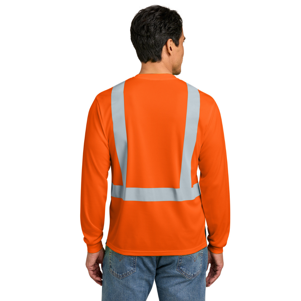 Long Sleeve Mesh Blocked Tee