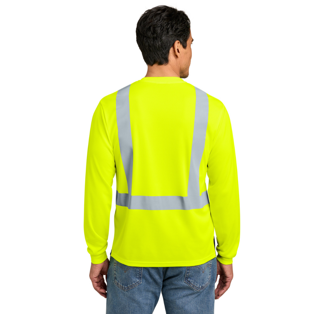 Long Sleeve Mesh Blocked Tee